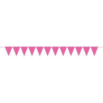 Banner- Mini - Paper Pennant - Pink-15ft