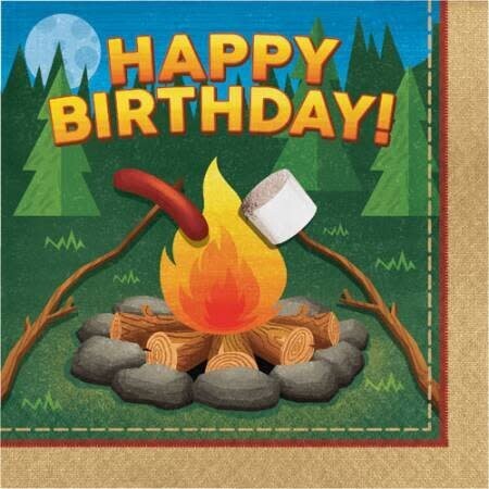 Napkins LN Camp Out Happy Birthday (16PK)