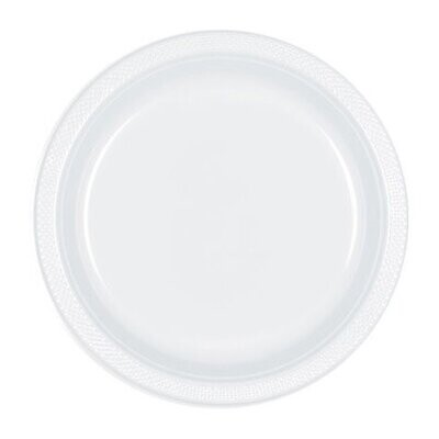 Plastic Plates 20pc White 9&quot;