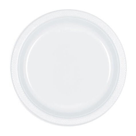 Plastic Plates 20pc White 9&quot;