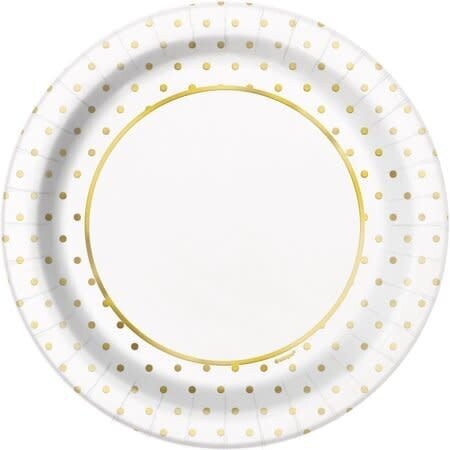 Plates-LN-Gold Dots (8PK)