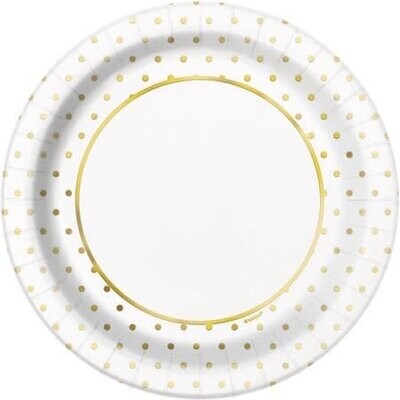 Plates-LN-Gold Dots (8PK)