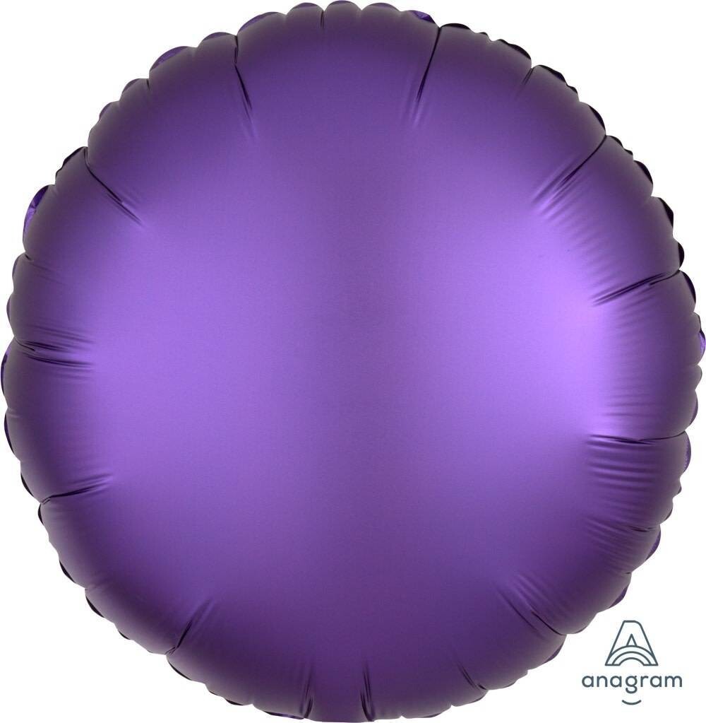 Foil Balloon - Purple Royal Satin - Luxe Round - 18&quot;