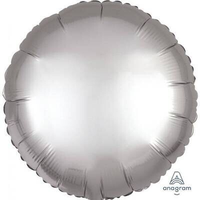 Foil Balloon -  Platinum  - Satin Luxe Round - 18&quot;