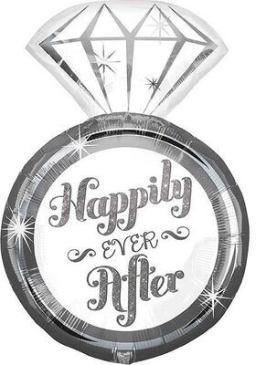 Foil Balloon-Supershape-Happily Ever After Diamond Ring Foil Balloon-Supershape-Happily Ever After Diamond Ring