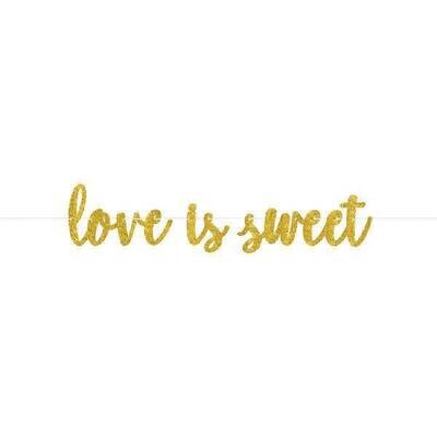 Banner Glitter - Love is Sweet