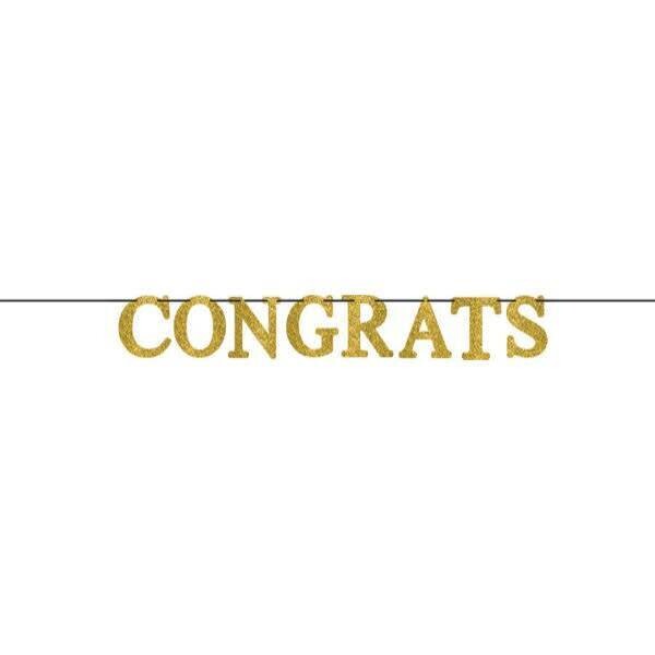 Banner- Congrats- Glitter- 12ft