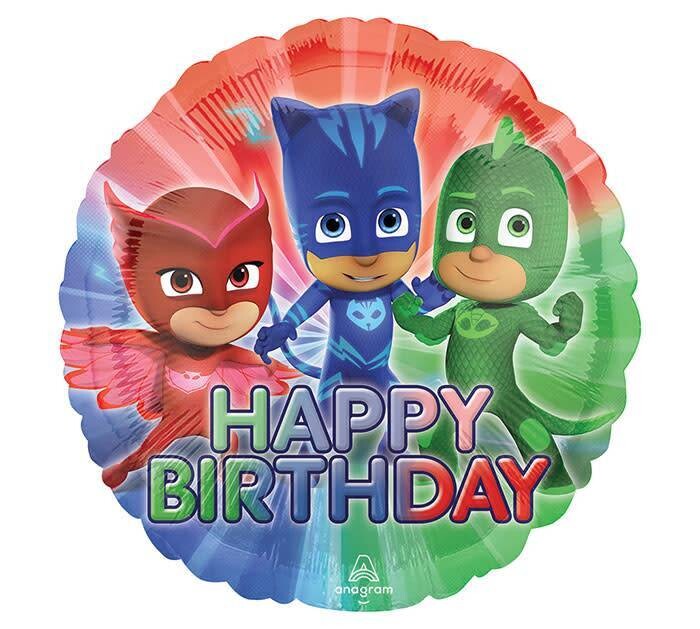 Foil Balloon - Happy Birthday PJ Masks - 18&quot;