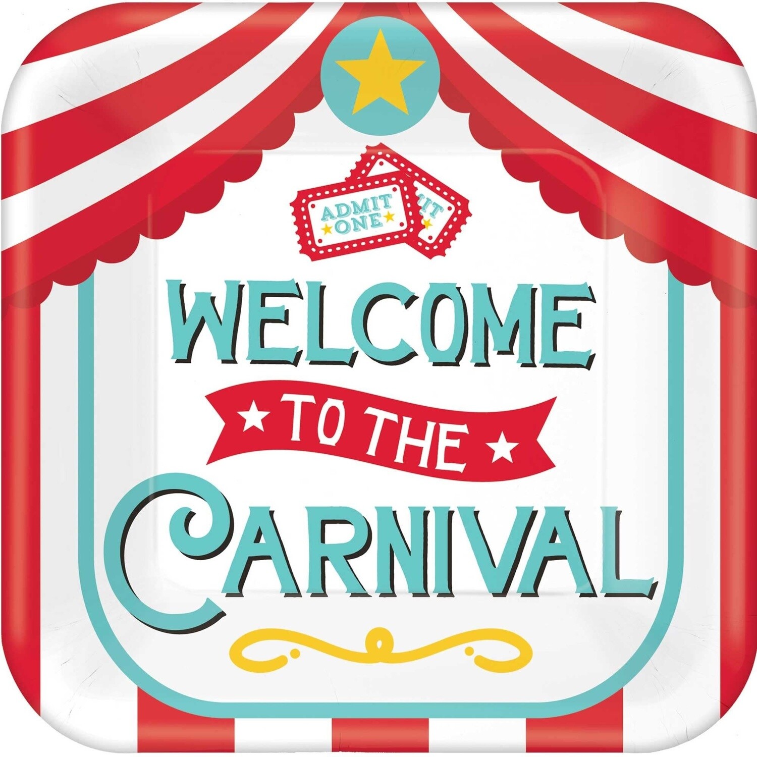 Paper Lunch Plates- Carnival- 8pk/7&quot;