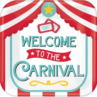 Paper Lunch Plates- Carnival- 8pk/7&quot;