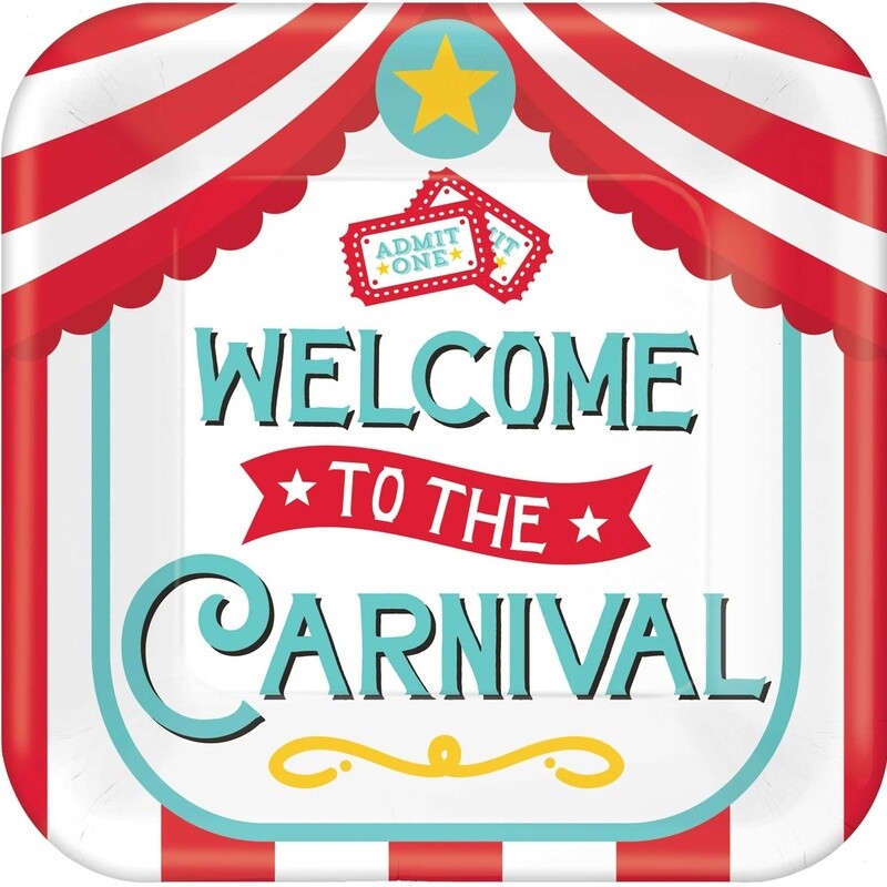 Paper Lunch Plates- Carnival- 8pk/7&quot;