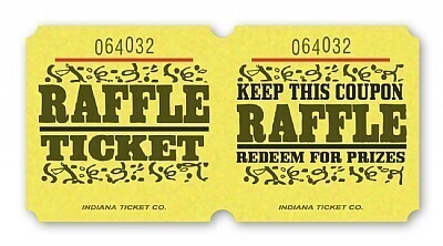 Ticket Roll-Raffle-Double-1000 ticket (Yellow)
