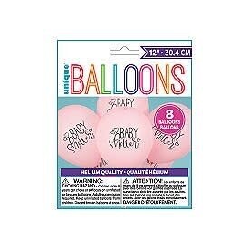 Balloons-Latex-Baby Shower Pink- 8pk- 12&quot;