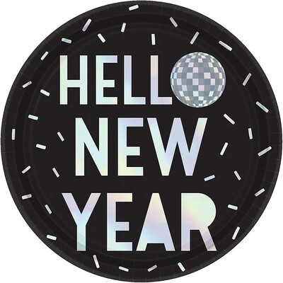 Plates LN Disco Ball Drop Happy New Year