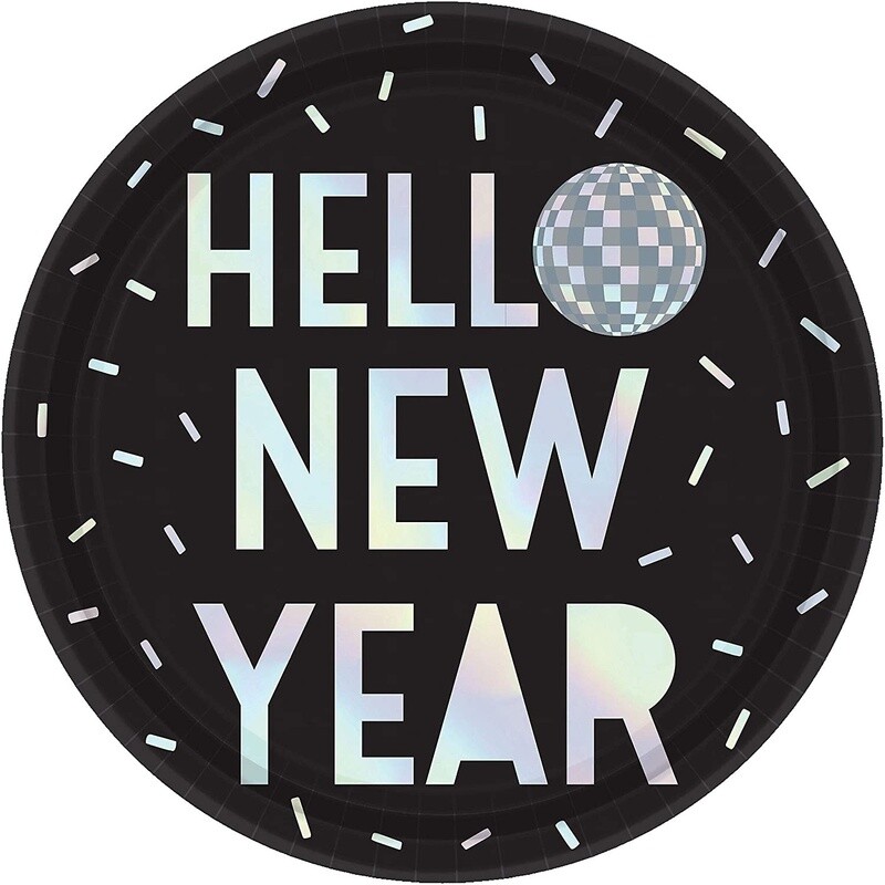 Plates LN Disco Ball Drop Happy New Year