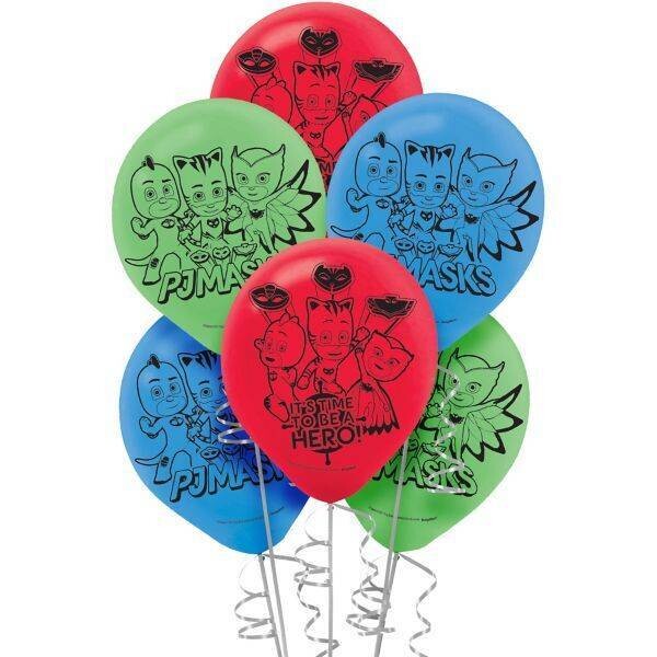 Packaged Latex Balloons-PJ Masks-12&#39;&#39;-6pk