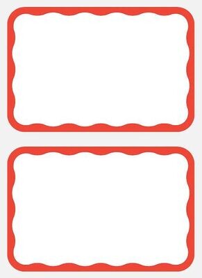Name Tag - Red Border