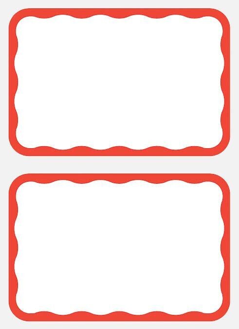 Name Tag - Red Border