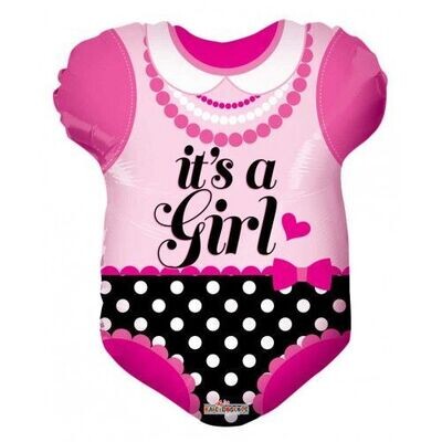 Foil Balloon - Pink Baby Outfit 18&quot;