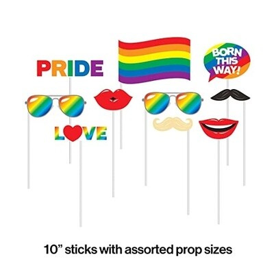 Photo Booth Props- Pride- 10pk