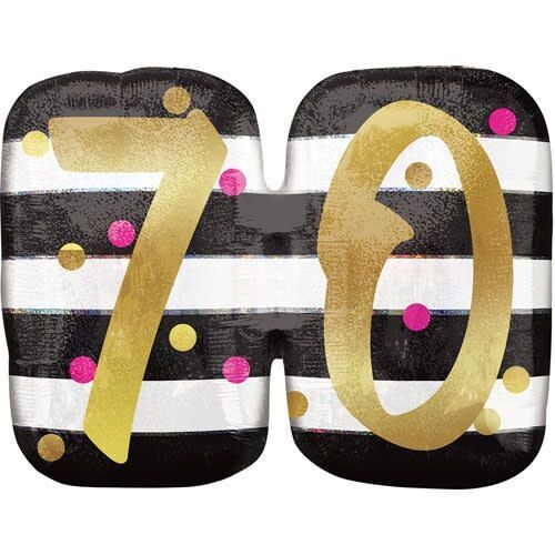 Foil Balloon- 70th Birthday- 25&quot; x 20&quot;