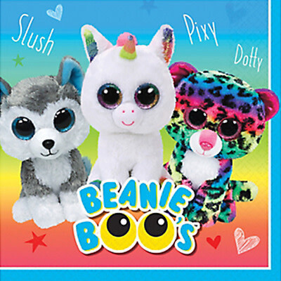 Lunch Napkins- Beanie Boos- 16pk/2ply