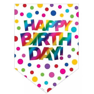 Door Sign Rainbow Foil