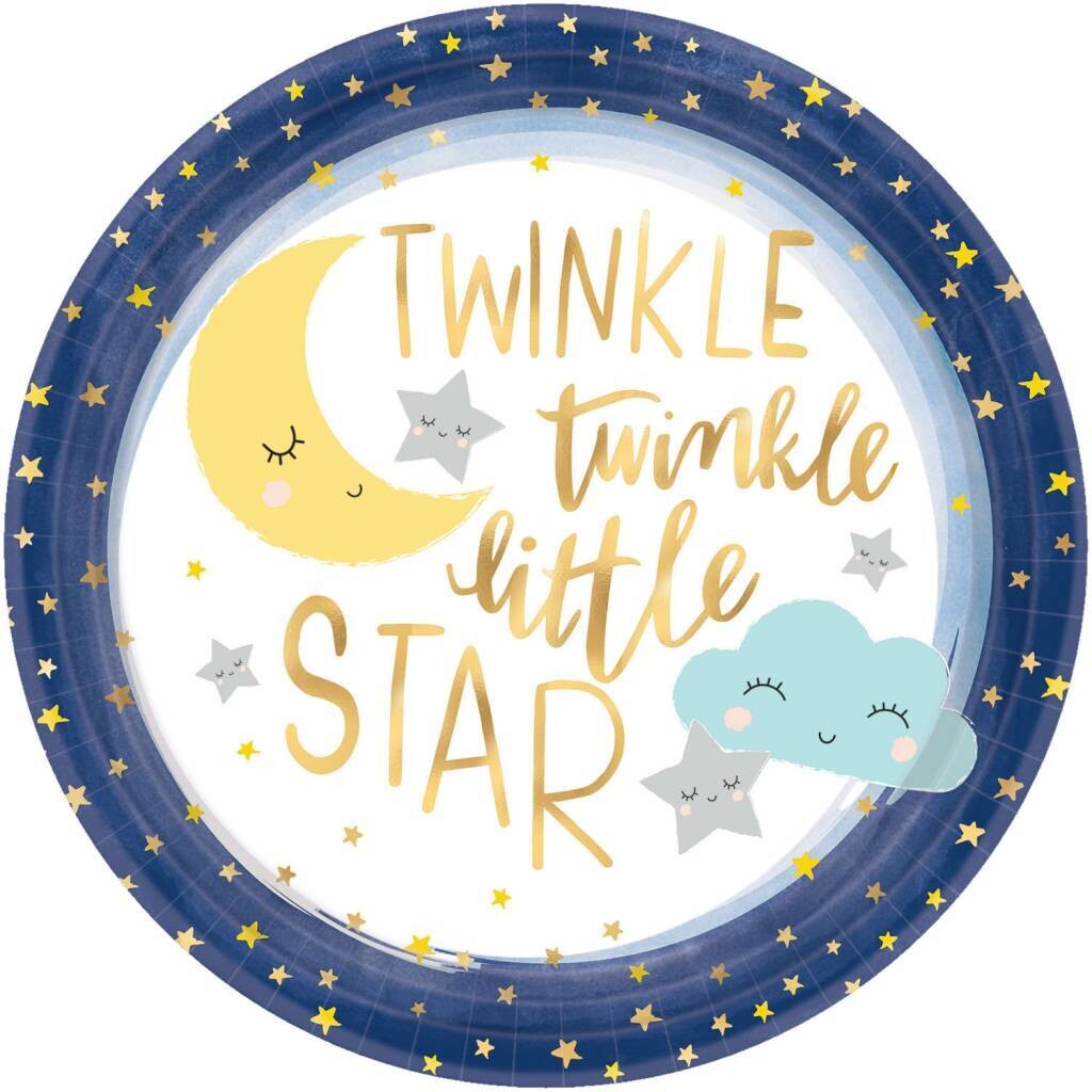 Dinner Paper Plates- Twinkle Little Star- 8pk-10.5&quot;