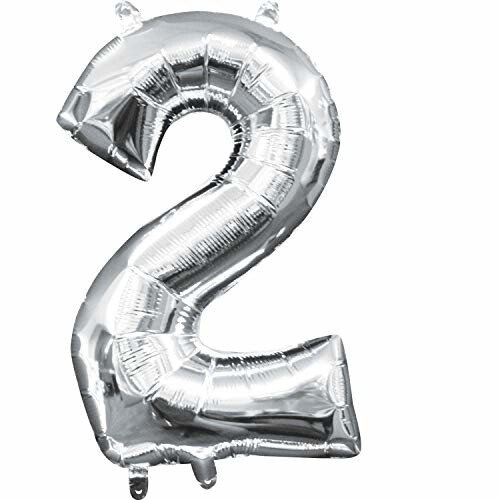 Foil- Baloon Air Filled - &quot;2&quot; - Silver - 16&quot;