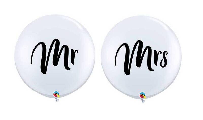 Latex Balloons - Mr &amp; Mrs - 36&quot;