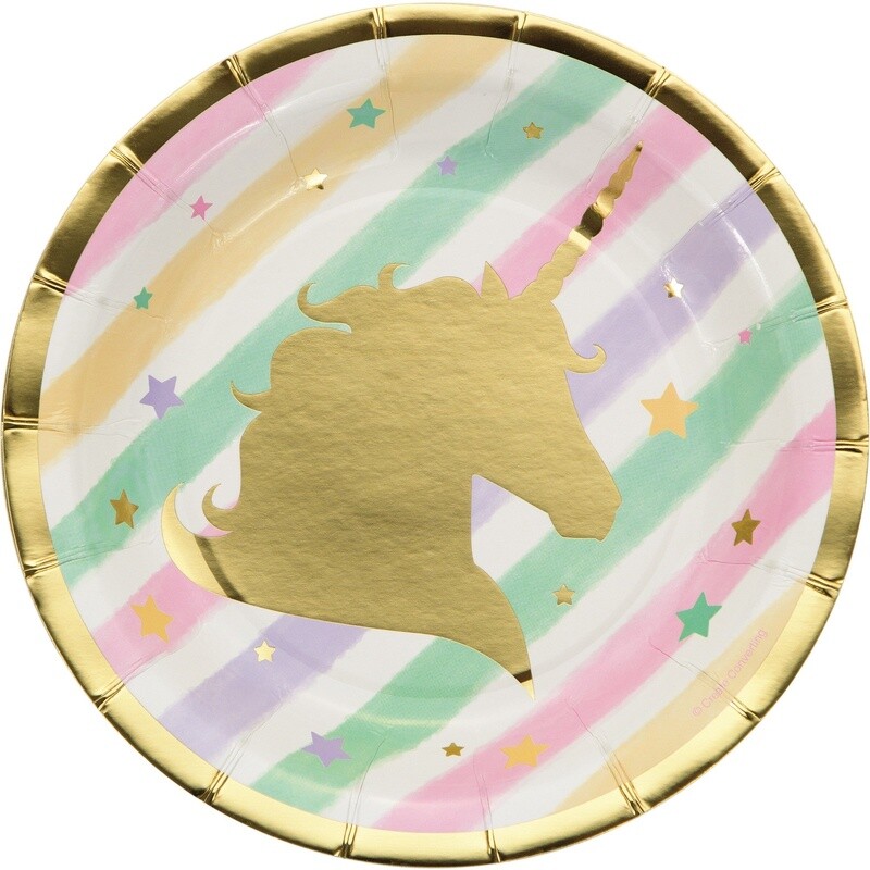 Plates - Bev - Unicorn Sparkle - 8pkg
