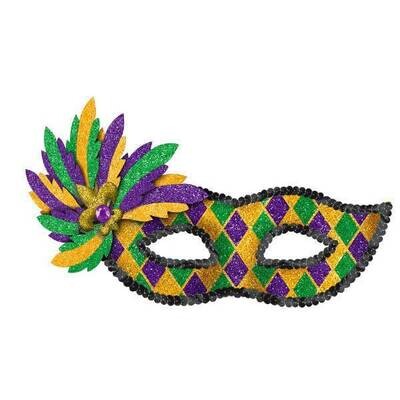 Glitter Mask - Mardi Gras