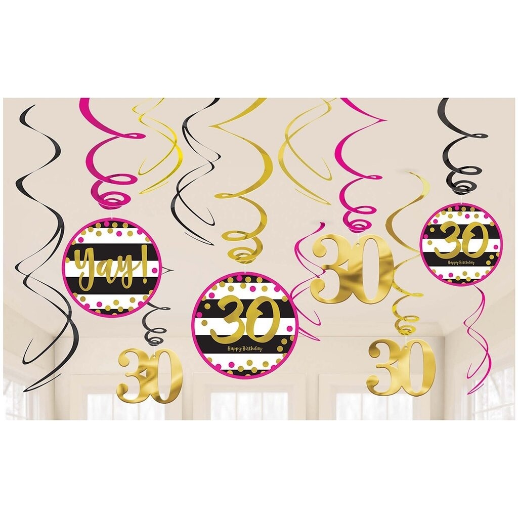 Swirl Decorations-30th Birthday