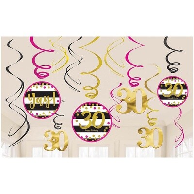 Swirl Decorations-30th Birthday