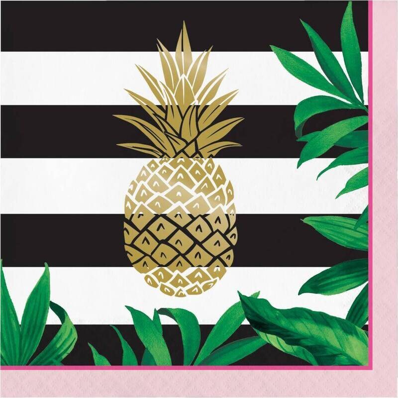 Luncheon Napkins- Pineapple Wedding- 16pk-3ply