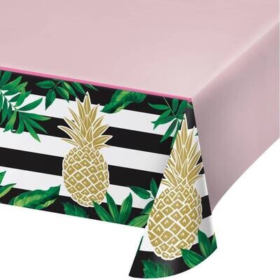 Tablecover- Pineapple Wedding- Plastic- 54&quot; x 102&quot;