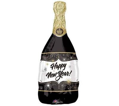 Foil Balloon - Happy New Year! Bottle - 14x36&quot;