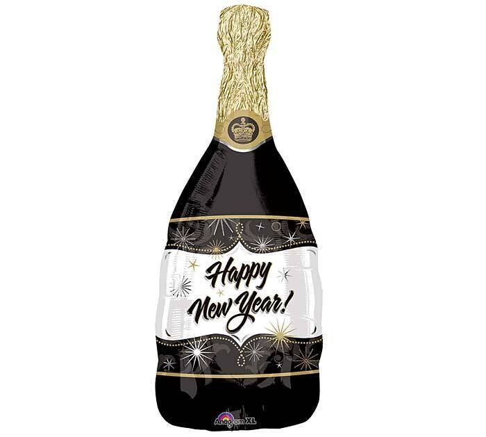 Foil Balloon - Happy New Year! Bottle - 14x36&quot;