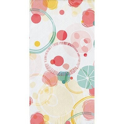 Napkins- Guest Towels- Celebrate-Circles- 16pk-3ply