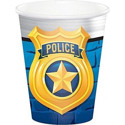 Cups-Police Party-9oz-8pk-Paper