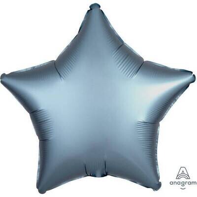 Foil Balloon - Steel Blue Satin Luxe Star