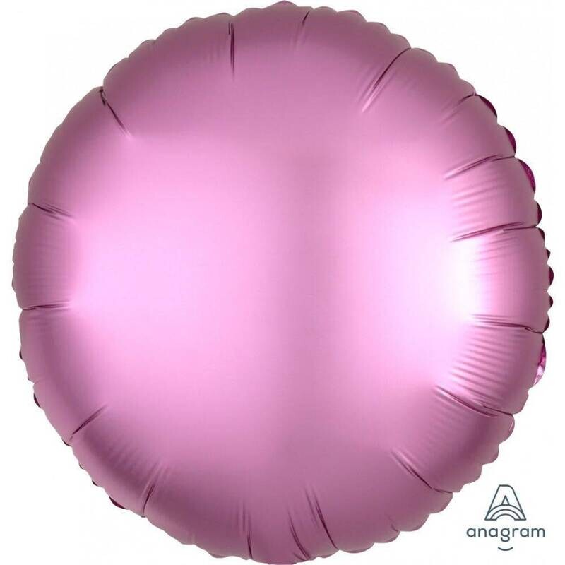 Foil Balloon - Flamingo Satin - Luxe Round - 17&quot;