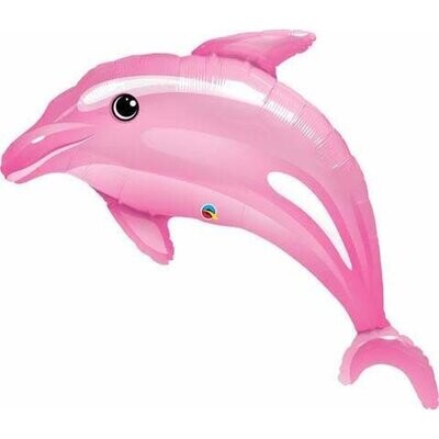 Foil Balloon-Supershape-Pink Dolphin