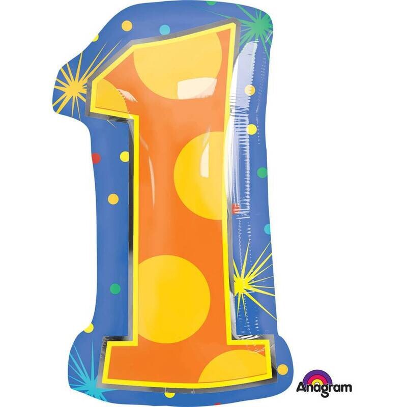 Foil Balloon - #1 Streamers - 12x21&quot;