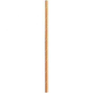 Rose Gold Metallic Paper Straws- 24pk