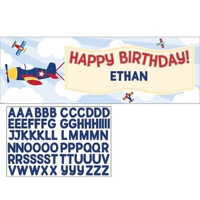 Party Banner-Plastic-Customizable-Lil&#39; Flyer Airplane-1pkg