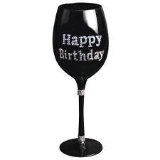 Wine Glass - Happy Birthday Silver