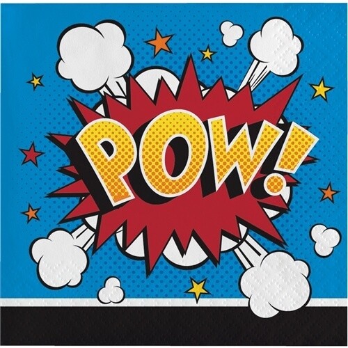 Napkins - BV - Super Hero Slogans - 16pkg - 2ply