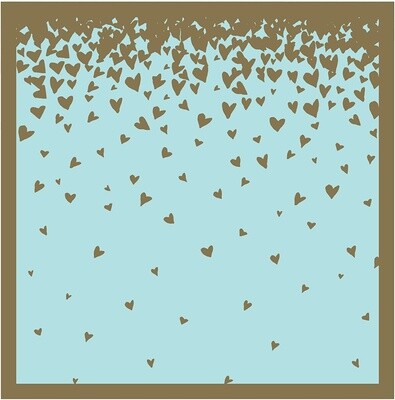 Luncheon Napkins- Gilded Geo- Hearts- 16pk-3ply