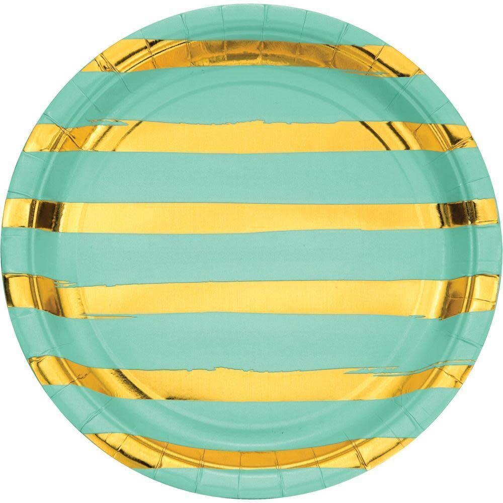 Luncheon Paper Plates-Fresh Mint